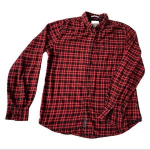 On The Road Men's Plaid Shirt Slim Fit Size L